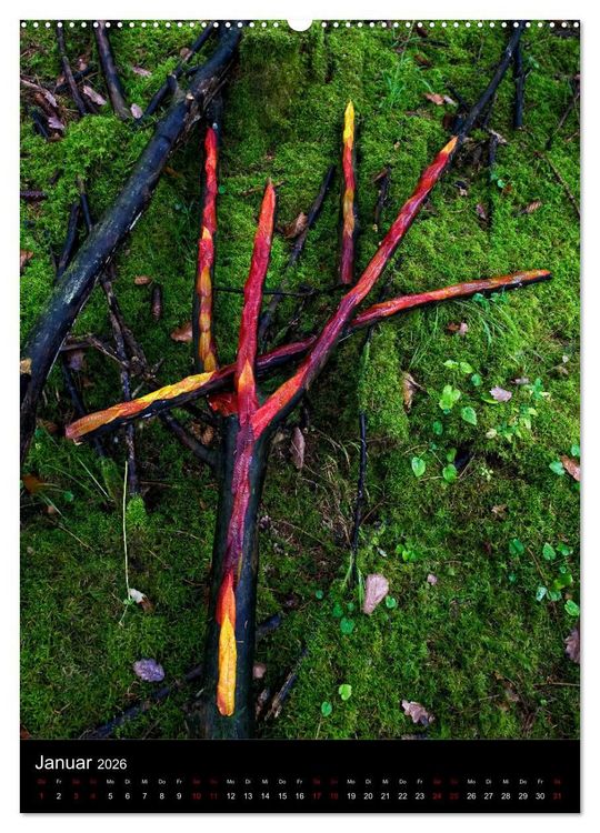 Produktbild: NATUREART - KUNST IN DER NATUR (Wandkalender 2026 DIN A2 hoch), CALVENDO Monatskalender