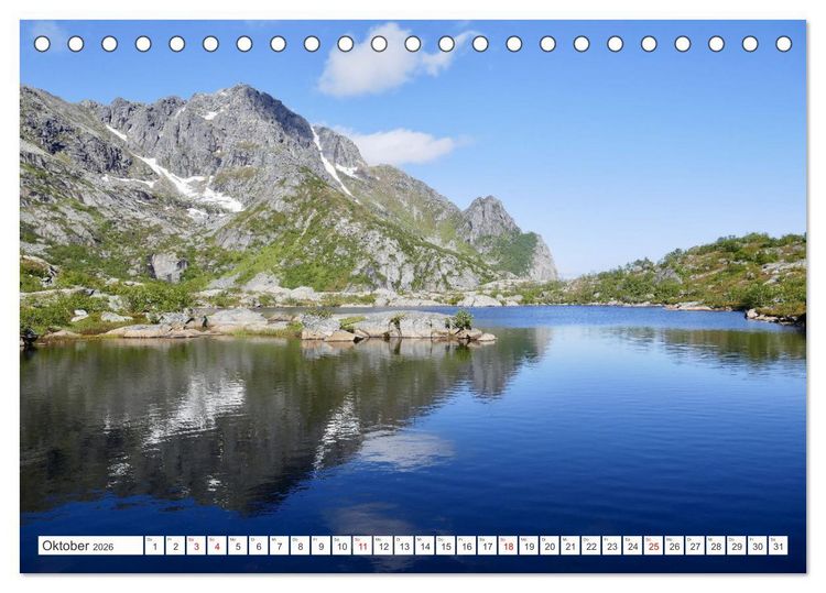 Produktbild: Norwegen - Unterwegs auf den Lofoten (Tischkalender 2026 DIN A5 quer), CALVENDO Monatskalender