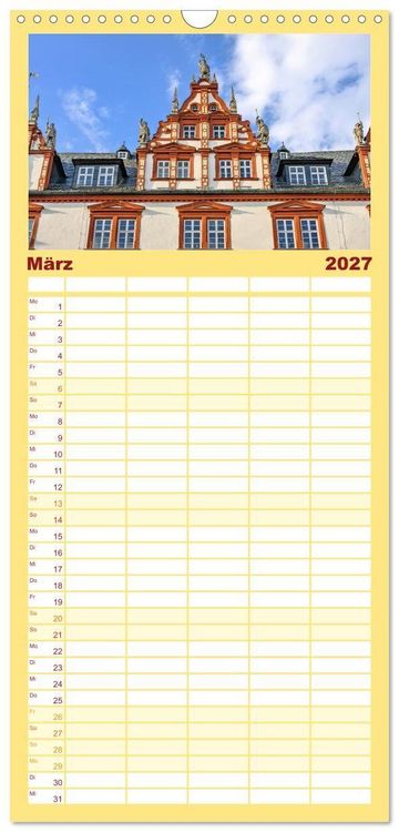 Produktbild: Familienplaner 2027 - Coburg - Veste, Markt & mehr mit 5 Spalten (Wandkalender, 21 x 45 cm) CALVENDO