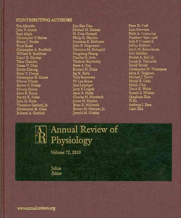 Produktbild: Annual Review of Physiology; V.72, 2010
