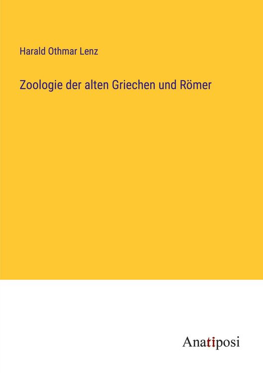 Produktbild: Zoologie der alten Griechen und R&ouml;mer