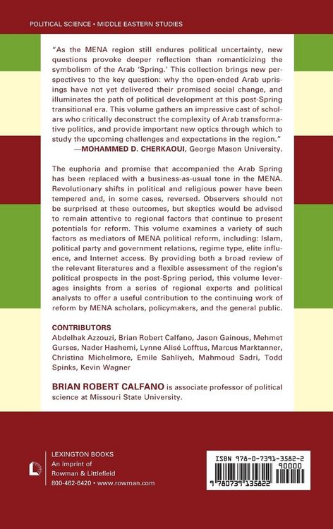 Produktbild: Assessing MENA Political Reform, Post-Arab Spring
