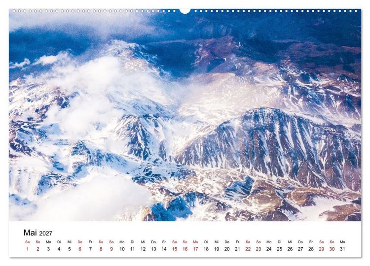 Produktbild: &Uuml;ber den Wolken - Spektakul&auml;re Luftaufnahmen (Wandkalender 2027 DIN A2 quer), CALVENDO Monatskalender