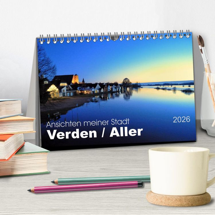 Produktbild: Ansichten meiner Stadt - Verden Aller (Tischkalender 2026 DIN A5 quer), CALVENDO Monatskalender