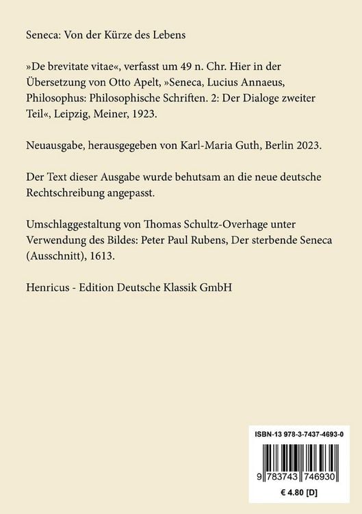 Produktbild: Von der K&uuml;rze des Lebens
