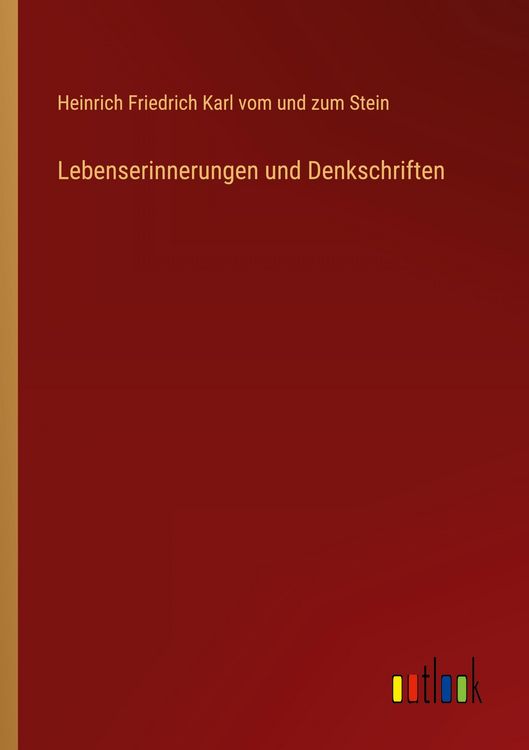Produktbild: Lebenserinnerungen und Denkschriften