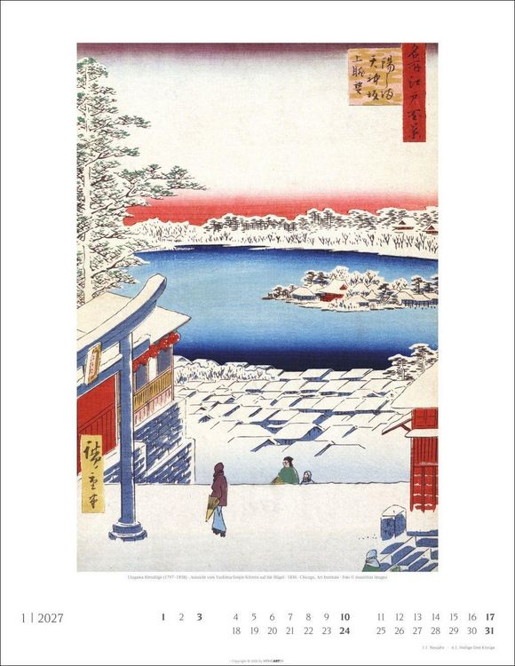 Produktbild: Japan Art Kalender 2027 - Die Kunst des Farbholzsschnitts