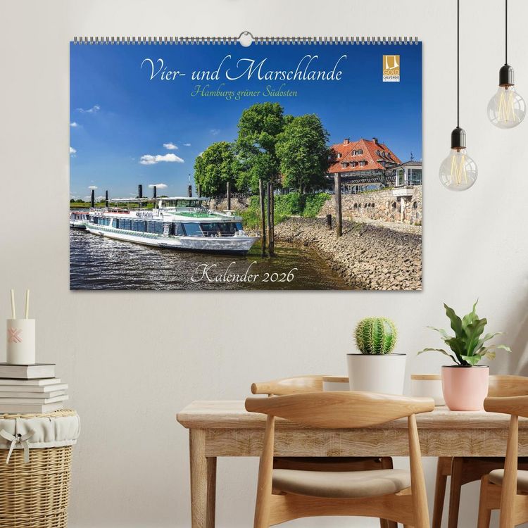 Produktbild: Vier- und Marschlande Hamburgs gr&uuml;ner S&uuml;dosten (Wandkalender 2026 DIN A2 quer), CALVENDO Monatskalender