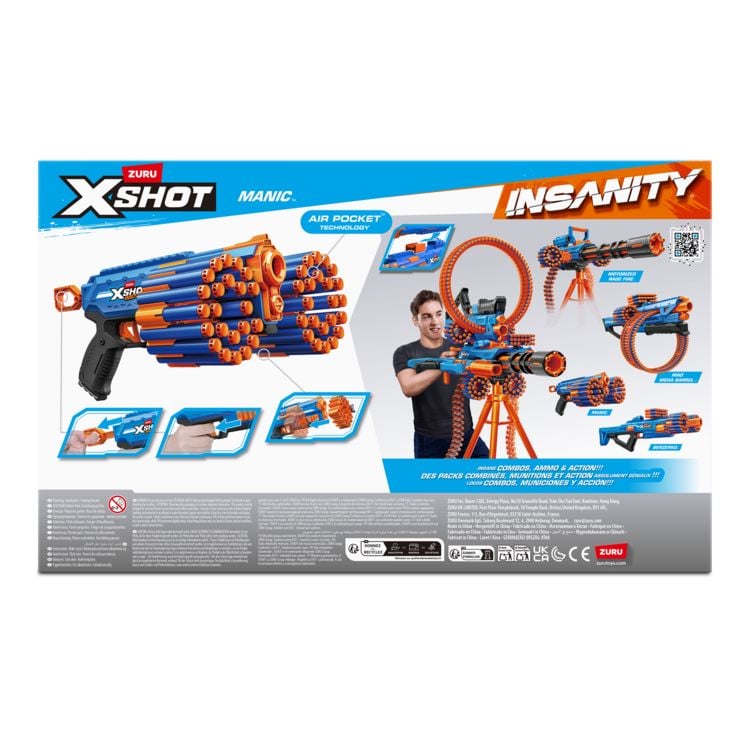 Produktbild: ZURU XSHOT - Insanity Manic Blaster mit Darts
