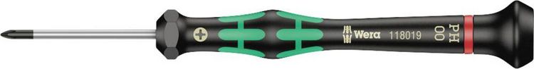 Produktbild: Wera 2050 05118019001 Elektronik- u. Feinmechanik Kreuzschlitz-Schraubendreher PH 00 Klingenl&auml;nge: 40 mm