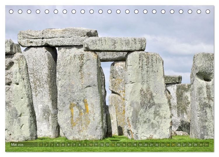Produktbild: Geheimnisvolles Stonehenge (Tischkalender 2026 DIN A5 quer), CALVENDO Monatskalender