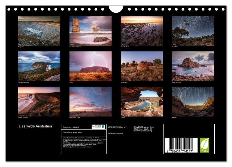 Produktbild: Das wilde Australien (Wandkalender 2026 DIN A4 quer), CALVENDO Monatskalender