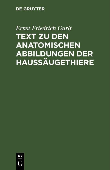 Produktbild: Text zu den anatomischen Abbildungen der Hauss&auml;ugethiere