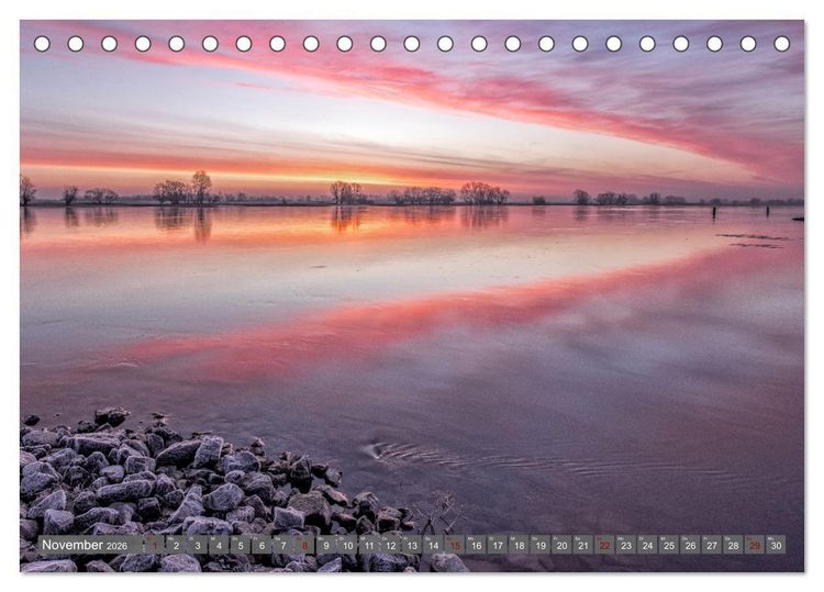 Produktbild: Naturlandschaft Elbe - Im Wechsel der Jahreszeiten (Tischkalender 2026 DIN A5 quer), CALVENDO Monatskalender