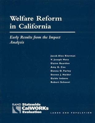 Produktbild: Welfare Reform in California