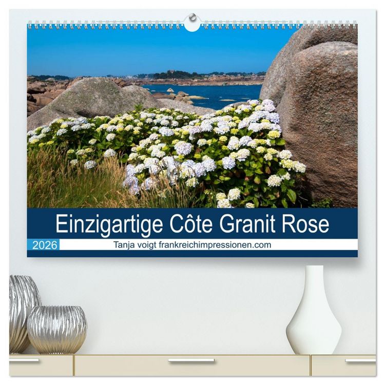 Produktbild: Einzigartige C&ocirc;te Granit Rose (hochwertiger Premium Wandkalender 2026 DIN A2 quer), Kunstdruck in Hochglanz
