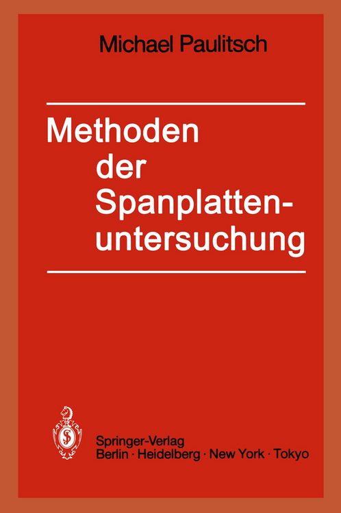 Produktbild: Methoden der Spanplattenuntersuchung