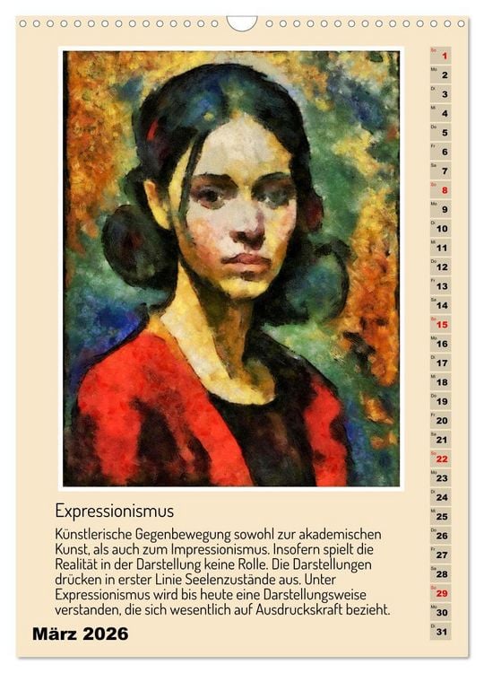Produktbild: Kunststile der Moderne in Darstellungen von Frauen (Wandkalender 2026 DIN A3 hoch), CALVENDO Monatskalender