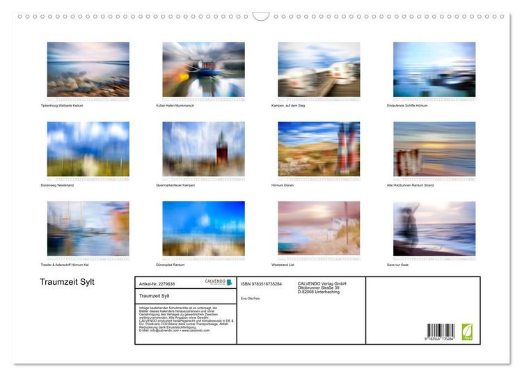 Produktbild: Traumzeit Sylt (Wandkalender 2026 DIN A2 quer), CALVENDO Monatskalender