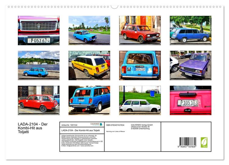 Produktbild: LADA-2104 - Der Kombi-Hit aus Toljatti (hochwertiger Premium Wandkalender 2026 DIN A2 quer), Kunstdruck in Hochglanz