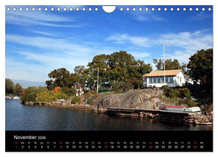 Produktbild: S&uuml;dschwedens Sch&auml;renk&uuml;ste (Wandkalender 2026 DIN A4 quer), CALVENDO Monatskalender