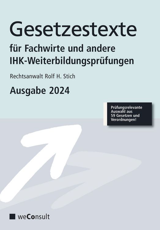 Produktbild: Gesetzestexte f&uuml;r Fachwirte Ausgabe 2024