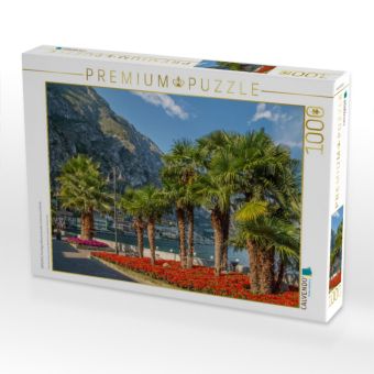 Produktbild: CALVENDO Puzzle GARDASEE Pr&auml;chtige Uferpromenade in Limone sul Garda | 1000 Teile Lege-Gr&ouml;&szlig;e 64x48cm Foto-Puzzle f&uuml;r gl&uuml;ckliche Stunden