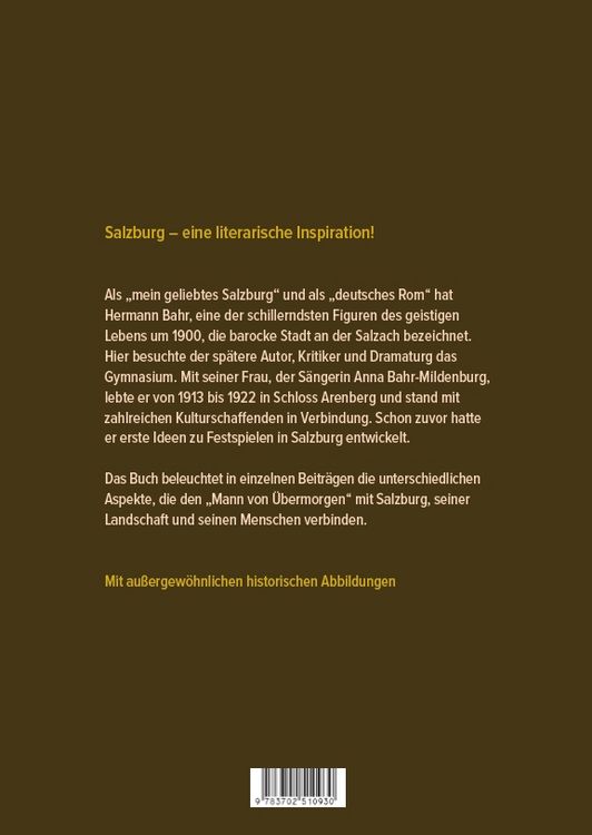 Produktbild: Hermann Bahr und Salzburg