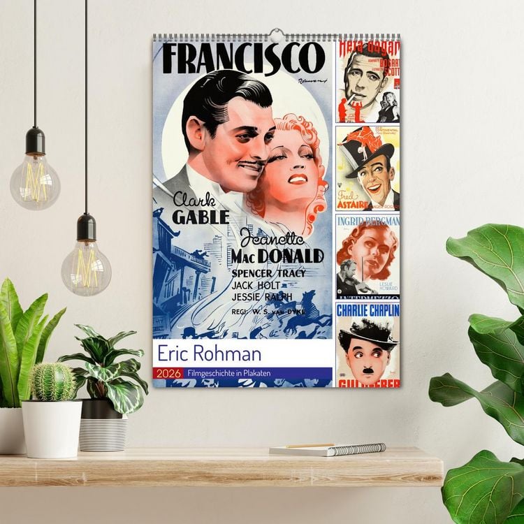 Produktbild: Eric Rohman - Filmgeschichte in Plakaten (Wandkalender 2026 DIN A2 hoch), CALVENDO Monatskalender