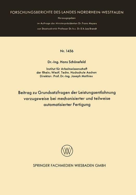 Produktbild: Beitrag zu Grundsatzfragen der Leistungsentlohnung vorzugsweise bei mechanisierter und teilweise automatisierter Fertigung