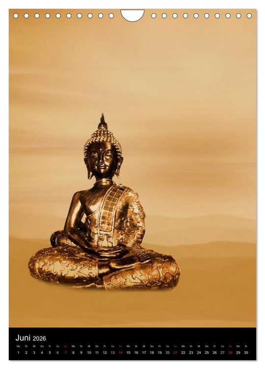 Produktbild: Buddha - Zeit f&uuml;r Entspannung (Wandkalender 2026 DIN A4 hoch), CALVENDO Monatskalender