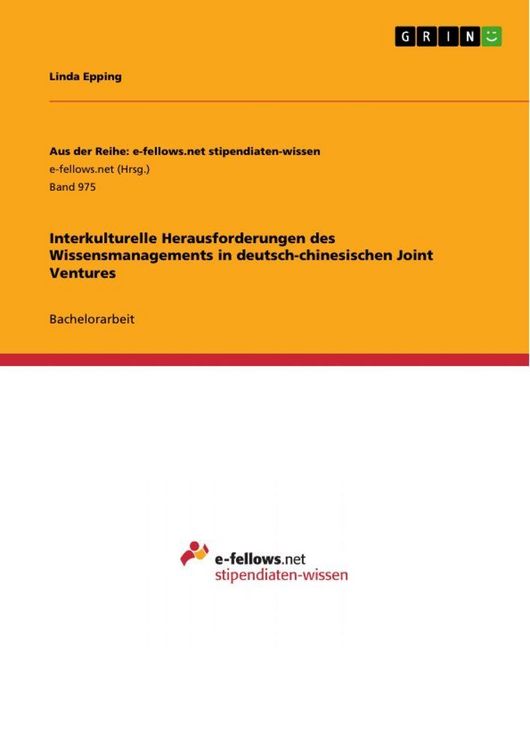 Produktbild: Interkulturelle Herausforderungen des Wissensmanagements in deutsch-chinesischen Joint Ventures