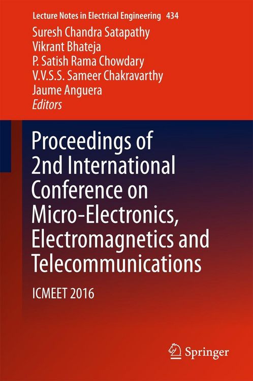 Produktbild: Proceedings of 2nd International Conference on Micro-Electronics, Electromagnetics and Telecommunications