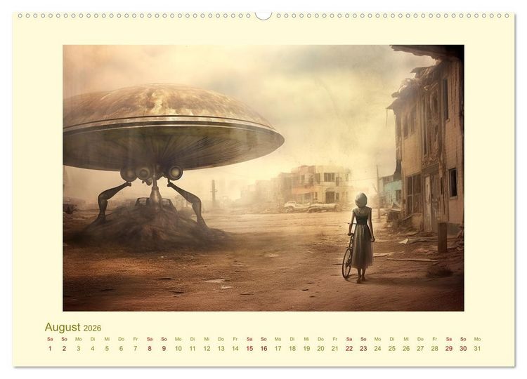 Produktbild: Surreale Alienwelt (hochwertiger Premium Wandkalender 2026 DIN A2 quer), Kunstdruck in Hochglanz