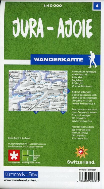 Produktbild: Jura - Ajoie 04 Wanderkarte