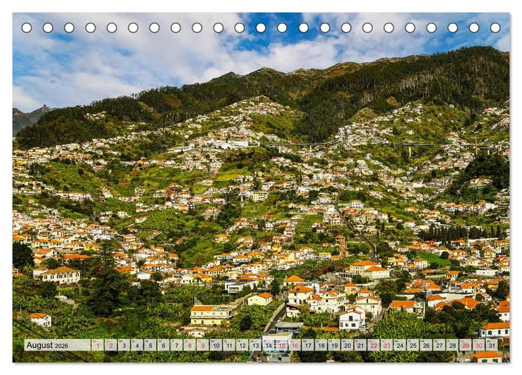 Produktbild: Madeira Die Stadt Funchal (Tischkalender 2026 DIN A5 quer), CALVENDO Monatskalender