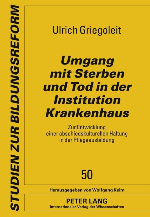 Produktbild: Umgang mit Sterben und Tod in der Institution Krankenhaus