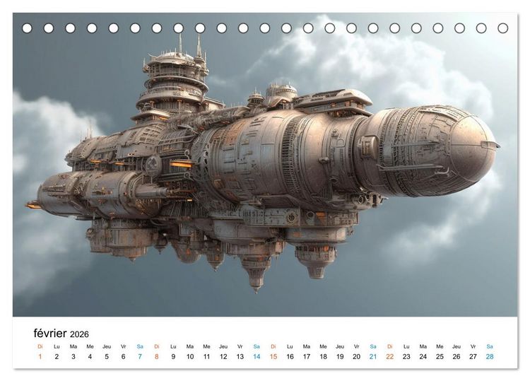 Produktbild: M&eacute;caniques fantastiques (Calendrier de bureau 2026 DIN A5 vertical), CALVENDO calendrier mensuel