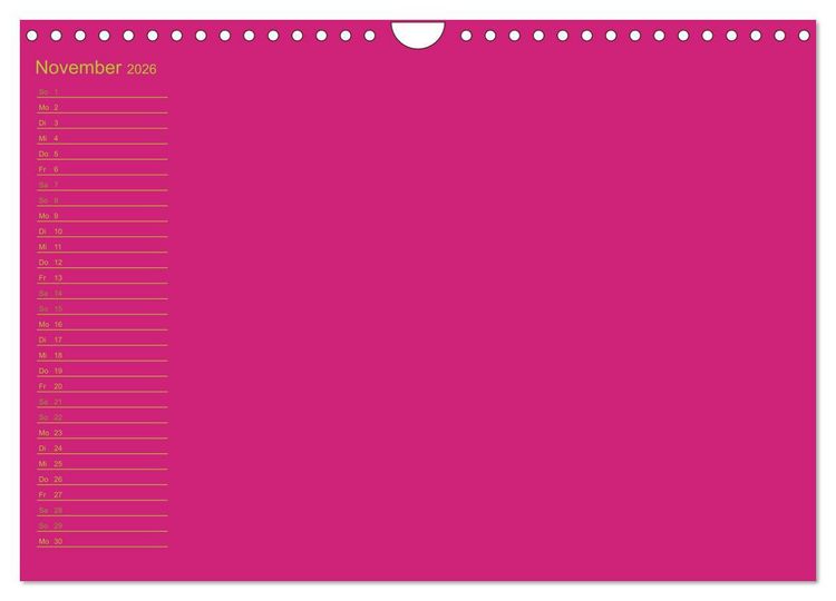 Produktbild: Bastel-Geburtstagskalender pink / Geburtstagskalender (Wandkalender 2026 DIN A4 quer), CALVENDO Monatskalender