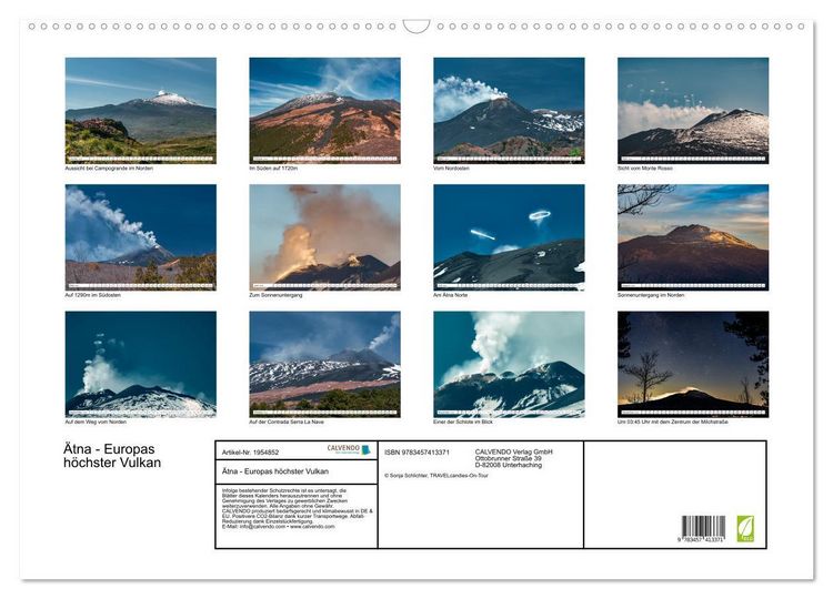 Produktbild: &Auml;tna - Europas h&ouml;chster Vulkan (Wandkalender 2026 DIN A2 quer), CALVENDO Monatskalender