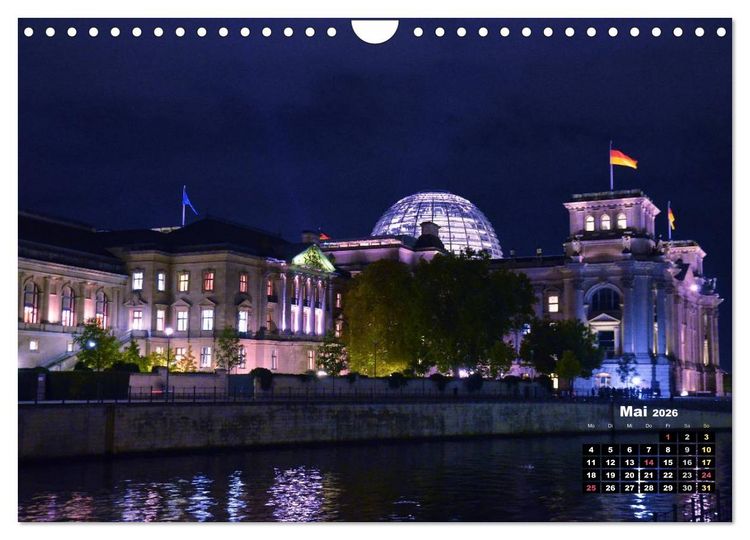 Produktbild: Berlin im Lichterglanz 2026 (Wandkalender 2026 DIN A4 quer), CALVENDO Monatskalender