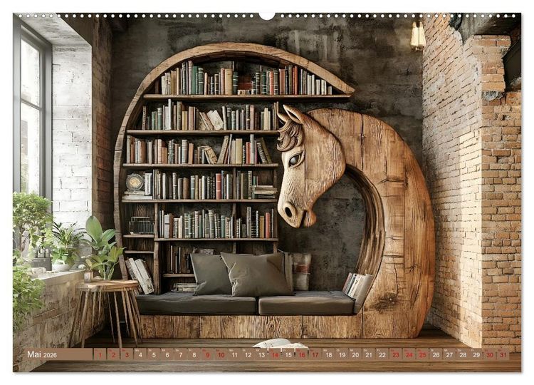 Produktbild: Wohntr&auml;ume aus Holz (hochwertiger Premium Wandkalender 2026 DIN A2 quer), Kunstdruck in Hochglanz