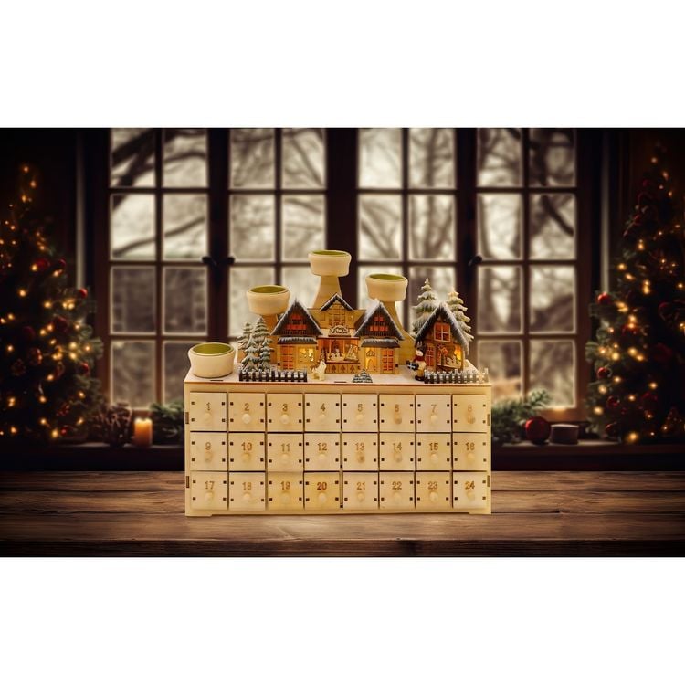 Produktbild: HTI-Living Adventskalender Weihnachtsmarkt zum Selbst bef&uuml;lle