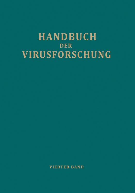 Produktbild: Handbuch der Virusforschung