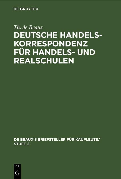 Produktbild: Deutsche Handelskorrespondenz f&uuml;r Handels- und Realschulen