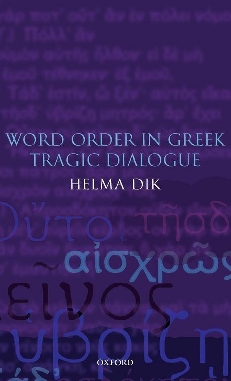 Produktbild: Word Order in Greek Tragic Dialogue