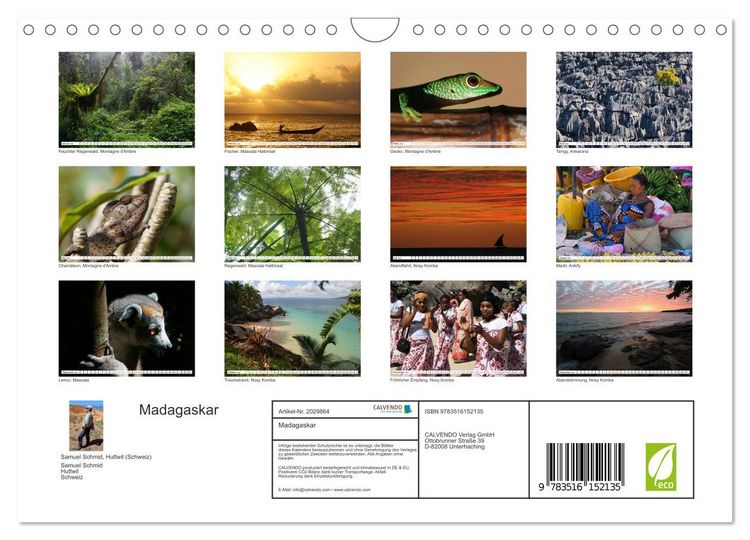 Produktbild: Madagaskar (Wandkalender 2026 DIN A4 quer), CALVENDO Monatskalender