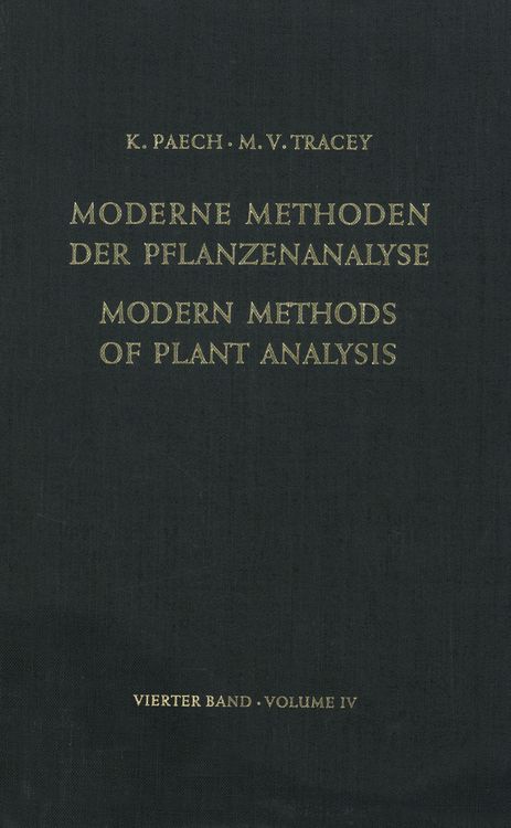 Produktbild: Modern Methods of Plant Analysis / Moderne Methoden der Pflanzenanalyse