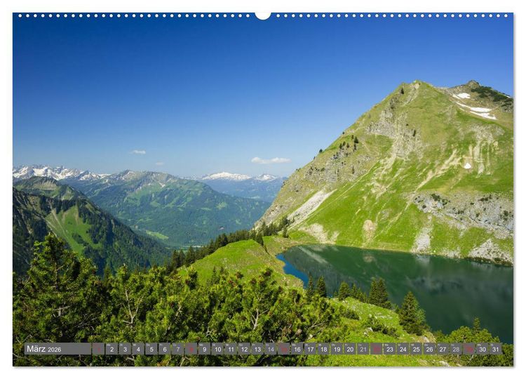 Produktbild: Wanderziele rund um Oberstdorf (hochwertiger Premium Wandkalender 2026 DIN A2 quer), Kunstdruck in Hochglanz