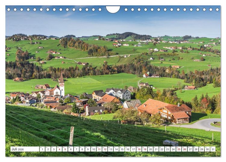 Produktbild: Appenzellerland (Wandkalender 2026 DIN A4 quer), CALVENDO Monatskalender